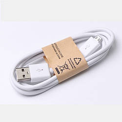 Кабель Micro USB для заряджання телефону та планшета 80 см Білий