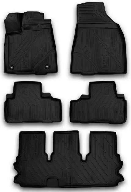 Килимки 3D в салон Тойота Хайлендер, TOYOTA Highlander, 2014/, 5 шт. (поліуретан) (пр-во NOVLINE)