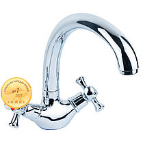 Смеситель PL 1/2" для кухни гусак ухо на гайке AQUATICA (PL-4B155C), фото 2