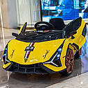 Дитячий електромобіль Lamborghini жовтий, фото 3
