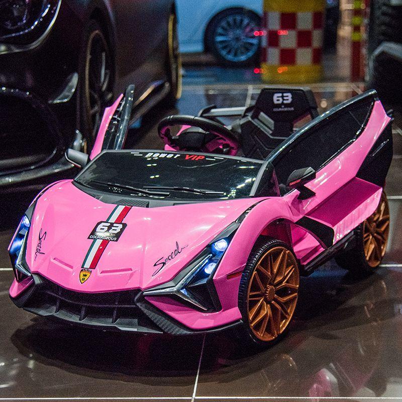 Дитячий електромобіль Lamborghini рожевий