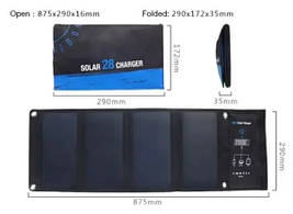 Сонячна панель Solar panel B428 28W 3xUSB виходу, фото 3