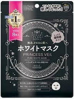 Відбілююча маска для обличчя Clear Turn Princess Veil Pure White Mask, 8 шт,KOSE Cosmeport(389364 )