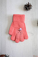 Перчатки для девочки со стразами (5-7 лет см.) Корона