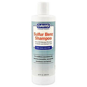 Шампунь Davis Sulfur Benz Shampoo для собак і котів із захворюваннями шкіри, 355 мл