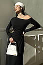 Жіноча довга облягаюча трикотажна сукня Джейн хакі 42 44 46 48 розміри, фото 8