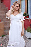 Елегантна сукня для вагітних та годування MARY DR-22.063 біла, розмір М, фото 5