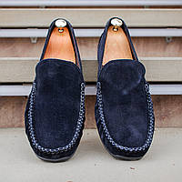 Синие мужские мокасины Prime Shoes из натуральной замши и кожи. Выбирайте стильные мокасины на каждый день!