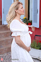 Летнее платье из прошвы для беременных и кормящих MARY DR-22.063 белое