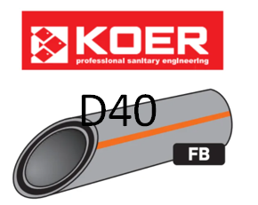 KOER BASALT ПОЛІПРОПІЛЕНОВА (ППР) ТРУБА АРМОВАНА СКЛОВОЛОКНОМ D40, ЧЕХІЯ 40