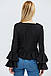 Молодыжна жіноча блузка з широкими рукавами, чорна, фото 6