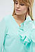Молодыжна жіноча блузка з широкими рукавами, ментолова, фото 3
