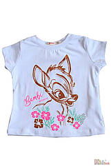ОПТОМ Футболка біла "Bambi" для маленької дівчинки (92 см.)  WeWe 2125000780115