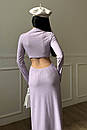 Жіноча довга облягаюча вечірня сукня Катаріна хакі 42 44 46 48 розміри, фото 9