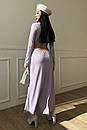Жіноче довге облягаюче вечірнє плаття Катаріна бузкове 42 44 46 48 розміри, фото 2