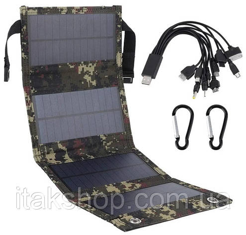 Зарядний пристрій Solar panel 10 W B093SR3FSM Складаний сонячна панель, фото 2