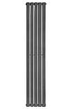 Вертикальний дизайнерський радіатор опалення ARTTIDESIGN Livorno 5/1800/340 сірий матовий, фото 2