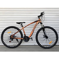 Спортивный велосипед TopRider-550 "27,5д Шимано Диск тормоза. Оранжевый