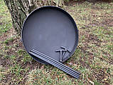 Сковорода для пікніка з кришкою на ніжках 400х2 мм, фото 6