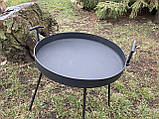 Сковорода для пікніка з кришкою на ніжках 400х2 мм, фото 7