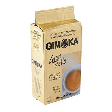 Ящик кави мелена Gimoka Gran Festa 250гр (у ящику 20 шт), фото 2