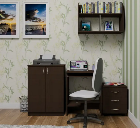 Тумбочка Компанит МП-3 дсп модуль передвижной_в интерьере рабочего уголка