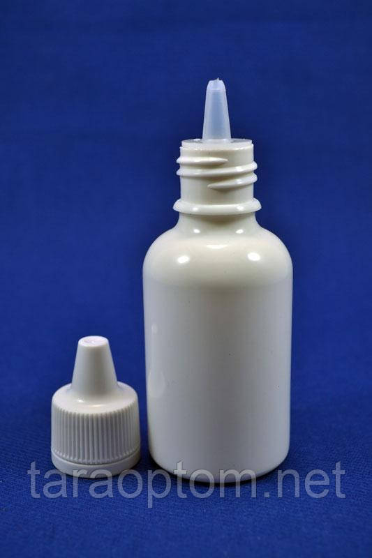 Флакон 50 мл із крапельницею білий, фото 1