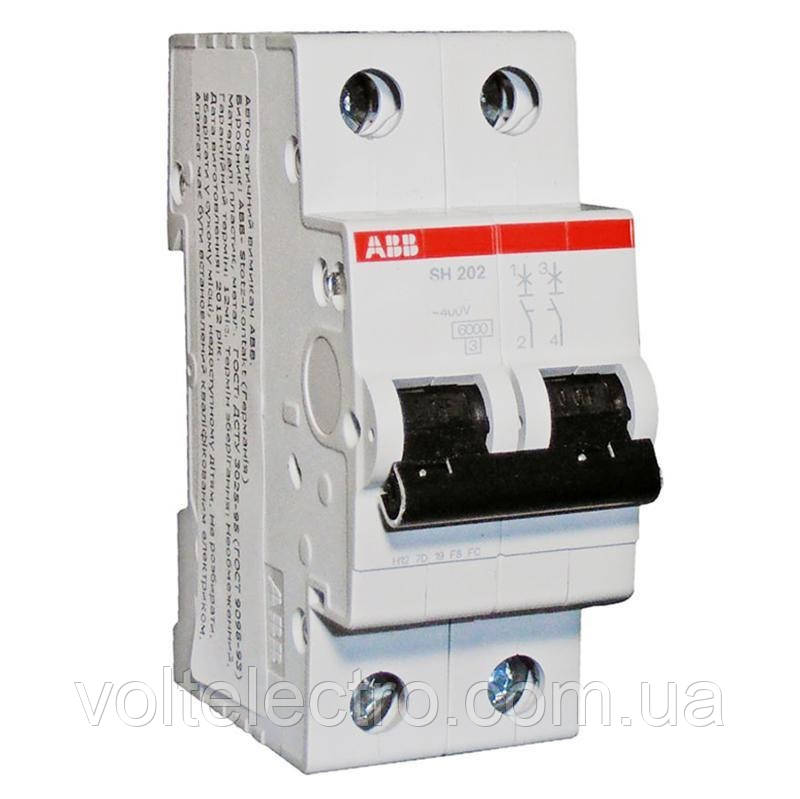 Автоматичний вимикач ABB SH202-B20 2P 20А B, фото 1