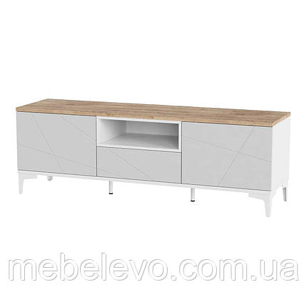 Тумба ТВ Picassa / Пикасса 578х1700х450мм біла аляска+попелястий софттач Art In Head, фото 1