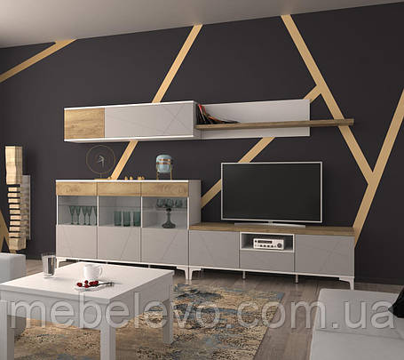 Тумба ТВ Picassa / Пикасса 578х1700х450мм біла аляска+попелястий софттач Art In Head, фото 2