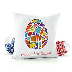 Декоративна подушка 45х45 см, «Щасливої Пасхи»