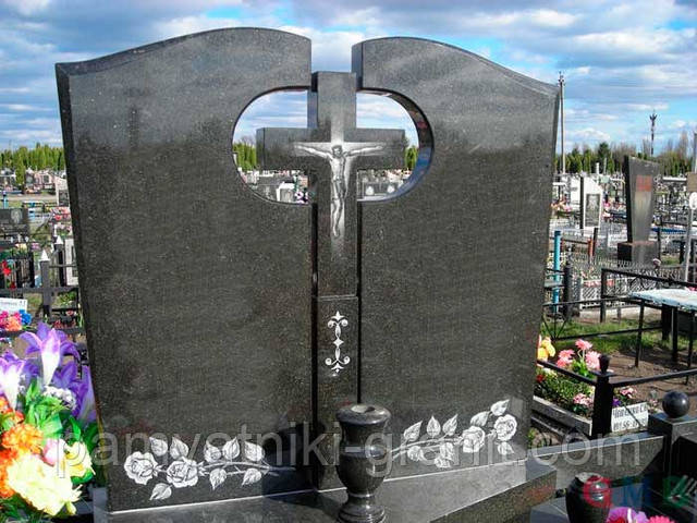 Подвійні пам’ятки з граніту купити (Образці No447)