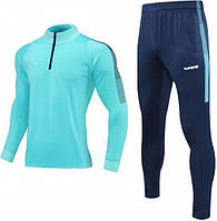 Спортивний костюм Europaw Limber Up 2101 Short zipper бирюзово-темно-синій europaw511