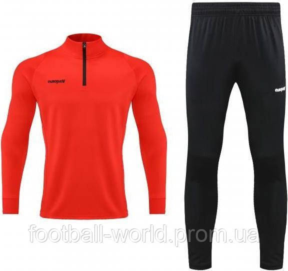 Спортивний костюм Europaw Limber Up 2101 Short zipper червоно-чорний europaw514 - фото 1 - id-p1461631567