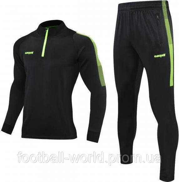 Спортивний костюм Europaw Limber Up 2101 Short zipper чорно-салатовий europaw515 - фото 1 - id-p1461629295