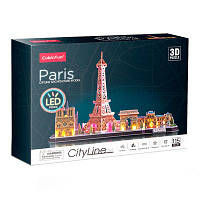 Трехмерный пазл CubicFun City Line Paris Париж с LED подсветкой L525h