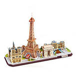 Тривимірний пазл CubicFun City Line Paris Париж з LED підсвічуванням L525h, фото 2