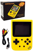 Ігрова консоль-приставка портативна JP-03, 500 ігор (Жовтий)