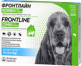 Спот-Он Merial Фронтлайн Комбо проти бліх і кліщів для собак вагою 10-20 кг ціна за 1 піпетку