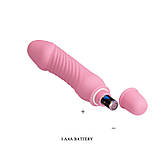 Класичний вібратор Pretty Love Stev Vibrator Light Pink, фото 7
