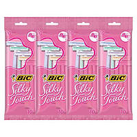 Одноразовая бритва BIC Silky Touch для женщин с двумя лезвиями, 10 шт., упаковка из 4 шт. (40 бритв)