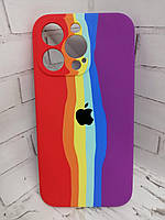 Чехол на iPhone 13 Pro накладка бампер противоударный Original Soft Case rainbow