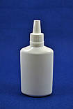 Флакон 50 мл із крапельницею (еліптичний) білий, фото 2
