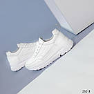 Шкіряні жіночі білі кросівки, фото 5