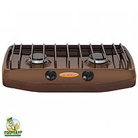 Плита настільна двуконфорочная туристична ГЕФЕСТ, таганок брест дві конфорки коричневий