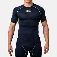 Компрессионная футболка Peresvit Air Motion Compression Short Sleeve T-Shirt Navy Flu Yellow