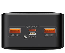 PowerBank зі швидким заряджанням Baseus Bipow N01 30000 mAh 20W повербанк, зовнішній акумулятор, фото 3