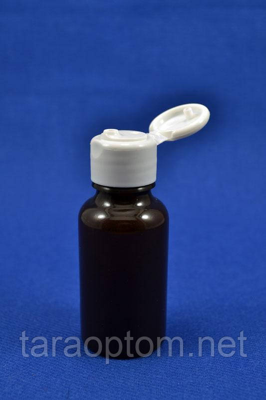 Флакон 30 мл із кришкою фліп-топ коричневий, фото 1