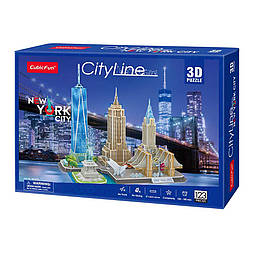 Тривимірний пазл CubicFun City line New York Нью-Йорк MC255h