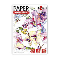 Набор акварельной бумаги SANTI Flowers А3 Paper Watercolor Collection 20 л 200 г/м (130501)